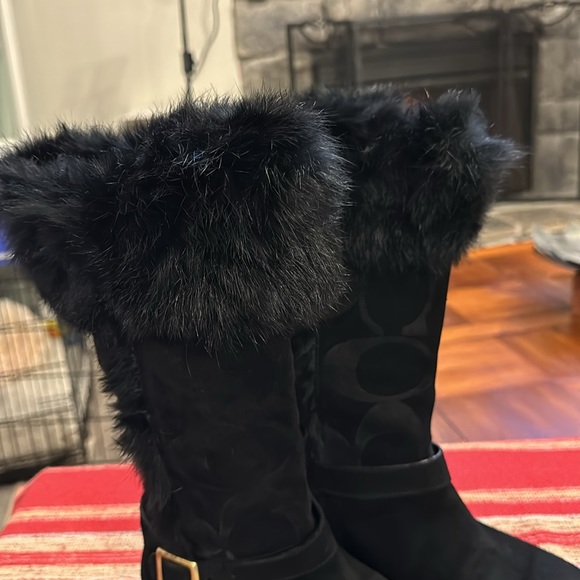Coach black boots size 6B - Picture 4 of 12